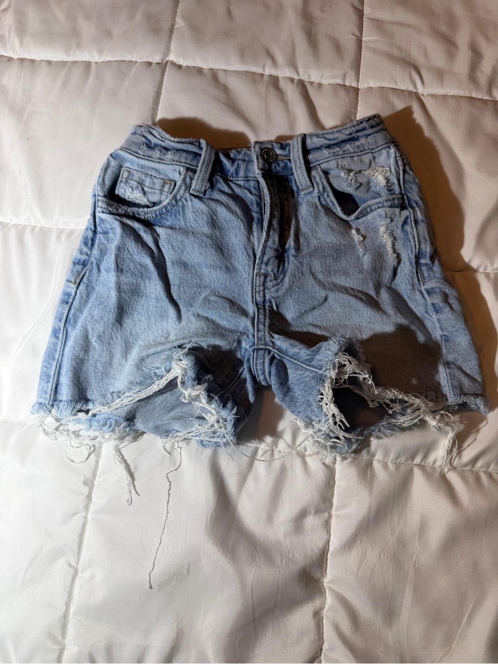 Flying Monkey Girls Size 8 High Rise Distressed Denim Shorts